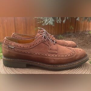 Mephisto Goodyear Welt Cognac Brown Leather Long wing Lace Up Dress Oxford Sz 13